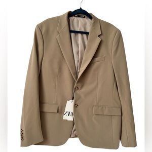 Zara, Men’s Slim Fit Men's Coat - Brown. Size: 44 (US). NWT.